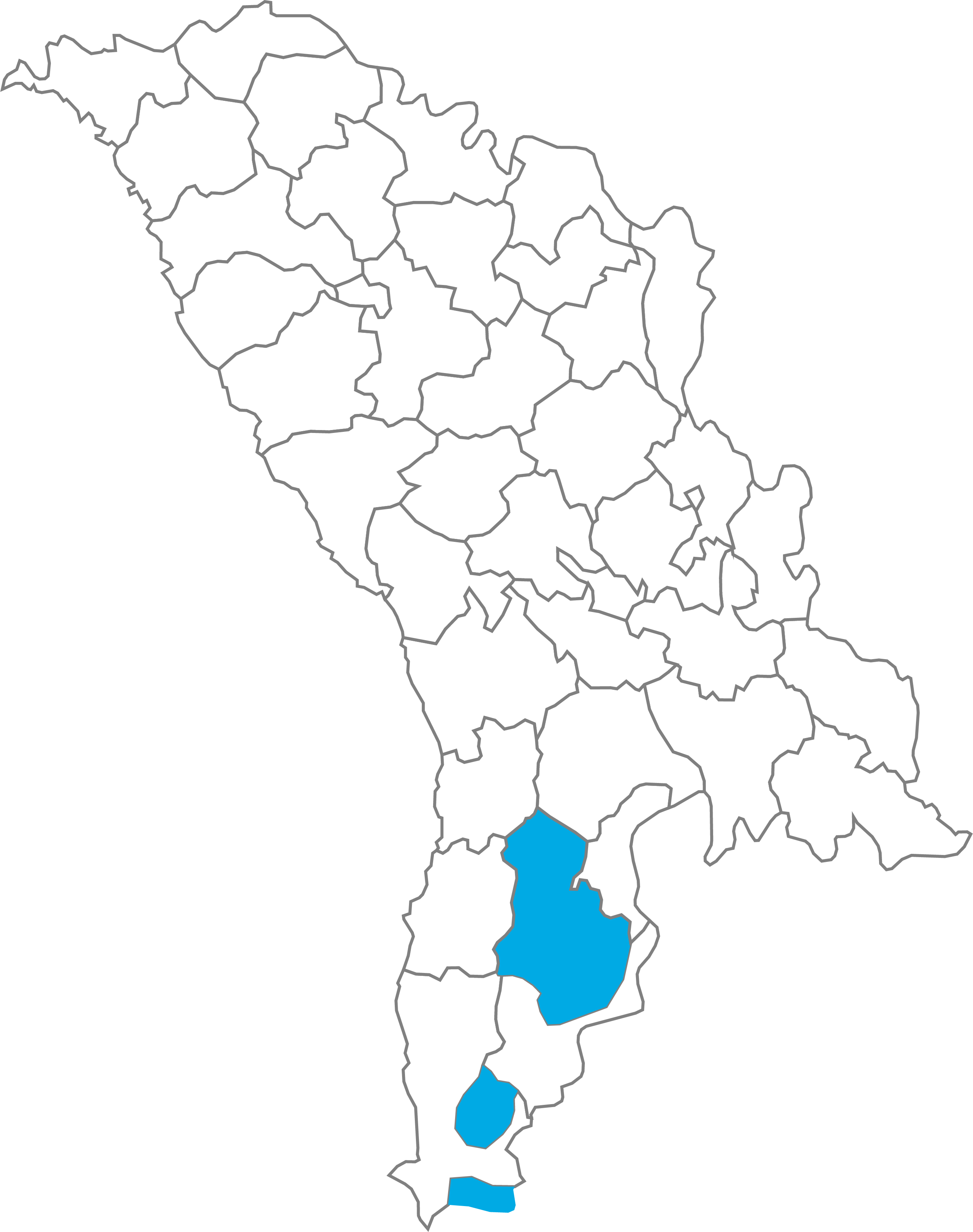 Map of Moldova with Gagauzia